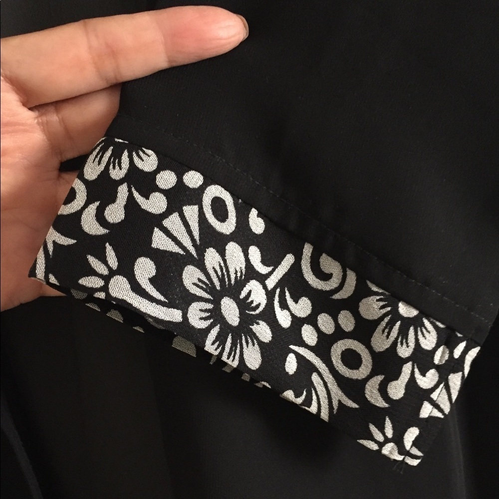 Black Sheer 3/4th Sleeves Special Ocassions Summer Kimono Size Medium - Picture 6 of 6